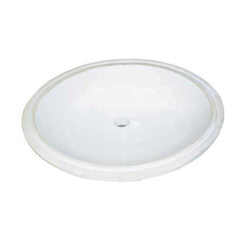 Fairmont Designs S-100WH Oval Ceramic Undermount Sink - White