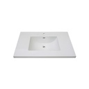 Fairmont Designs TC3-3722W1 37&quot; White Ceramic Top Single Hole