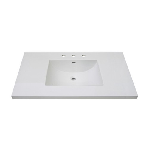 Fairmont Designs TC3-4322W8 43&quot; White Ceramic Top 8&quot; Widespread