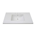 Fairmont Designs TC3-4322W8 43&quot; White Ceramic Top 8&quot; Widespread