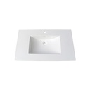 Fairmont Designs TC-3722W1 36&quot; Ceramic Vanity Top w/Bowl Single Hole - White