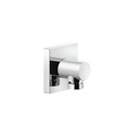 Gessi 59169 Rilievo Wall Elbow With Backplate 1/2&quot; Connection Chrome