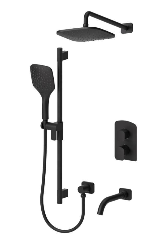 Tenzo DEPB33-501145-MB Delano T-Box Kit 3 Functions Pres Bal Mat Black Finish