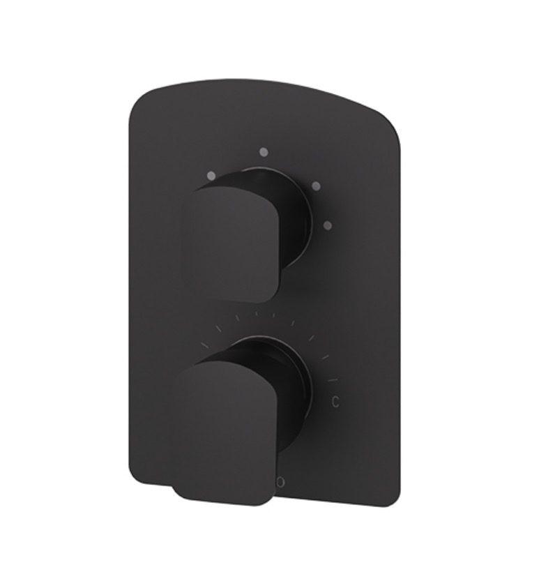 Tenzo DEPB33-MB Delano T-Box Valve 3 Functions Pres Bal Mat Black Finish
