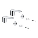 Grohe 48309000 Eurostyle Cosmop Pair Of Handles Bl/Red Chrome