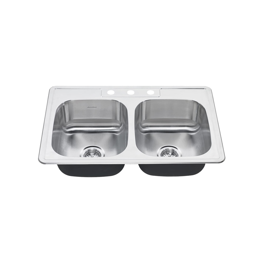 American Standard 22DB.6332283S.075 Colony Db Ada 20G Ss Sink 3Hole W/Drain