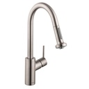 Hansgrohe 14877801 Talis S Kitchen Faucet With Pull Down 2 Spray Steel Optik