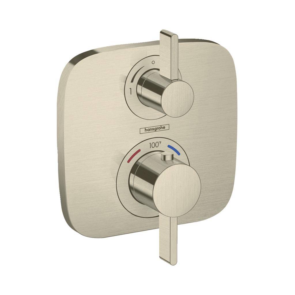Hansgrohe 15707821 Ecostat E Thermostatic Trim With Volume Control Brushed Nickel