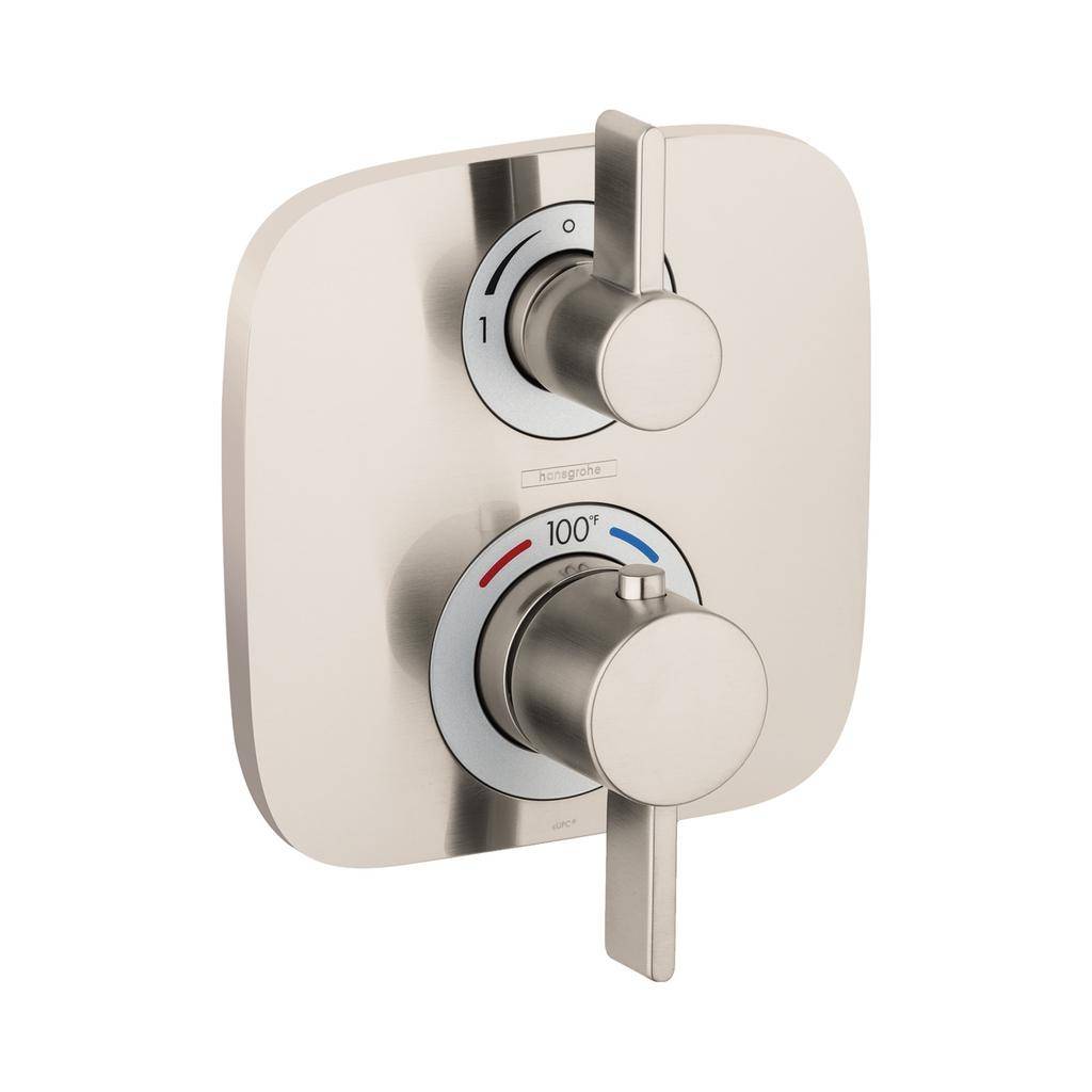 Hansgrohe 15708821 Ecostat E Thermostatic Trim Volume Control Diverter Brushed Nickel