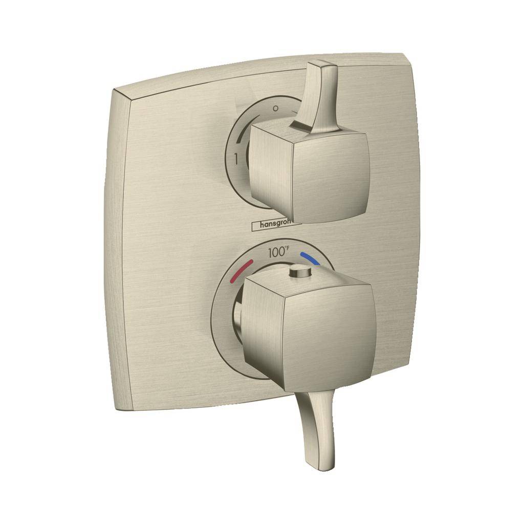 Hansgrohe 15728821 Ecostat Classic Thermostatic Trim Volume Control Diverter Brushed Nickel