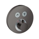 Hansgrohe 15743341 Hg Showerselect E Thermostatic Trim 2 Function, Round Brushed Black Chrome