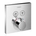 Hansgrohe 15763001 Axor ShowerSelect Thermostatic 2 Function Trim Square Chrome