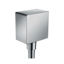 Hansgrohe 26455001 FixFit Wall Outlet Square With Check Valves Chrome