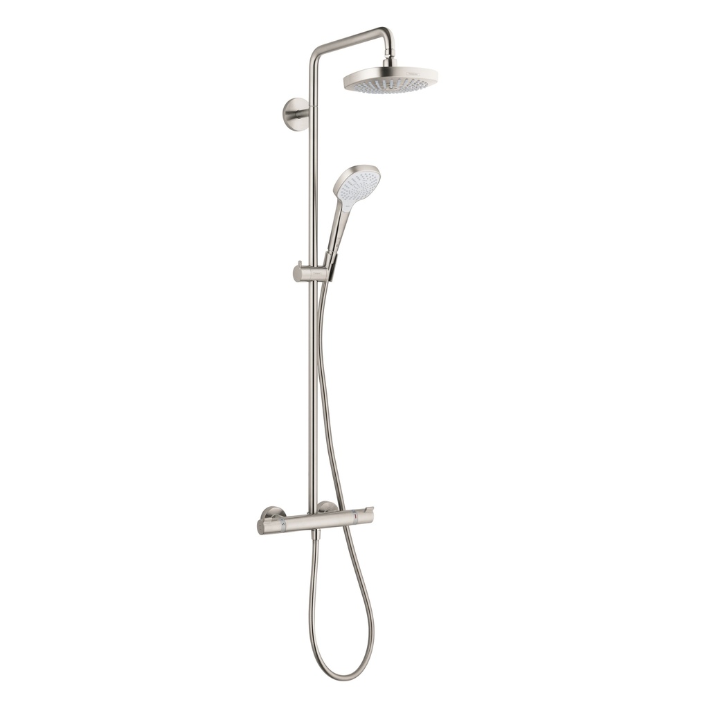 Hansgrohe 27257821 Croma Select E 180 Multi Jet Showerpipe Brushed Nickel