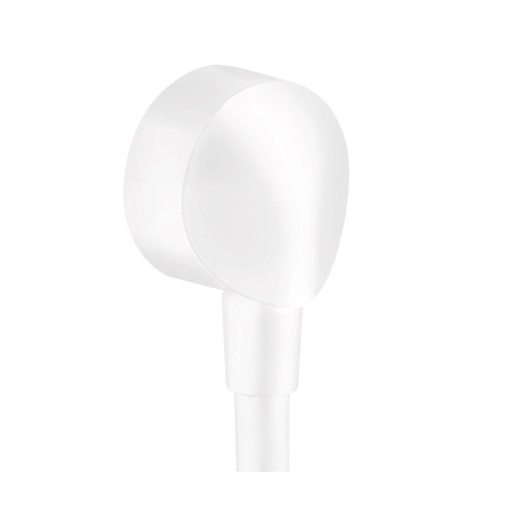 Hansgrohe 27458703 FixFit Wall Outlet Round with Check Valves Matte White
