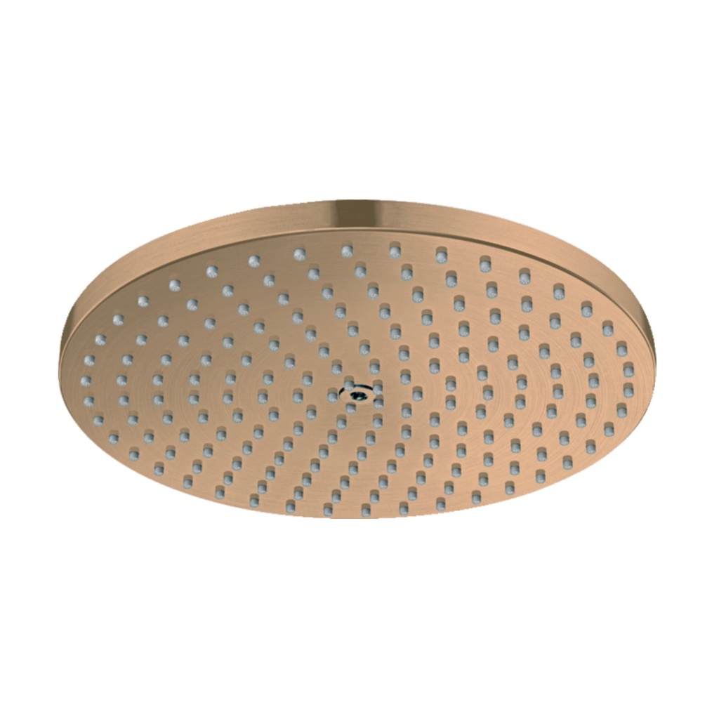Hansgrohe 27624141 Showerhead 240 1-Jet PowderRain 2.5 GPM Brushed Bronze
