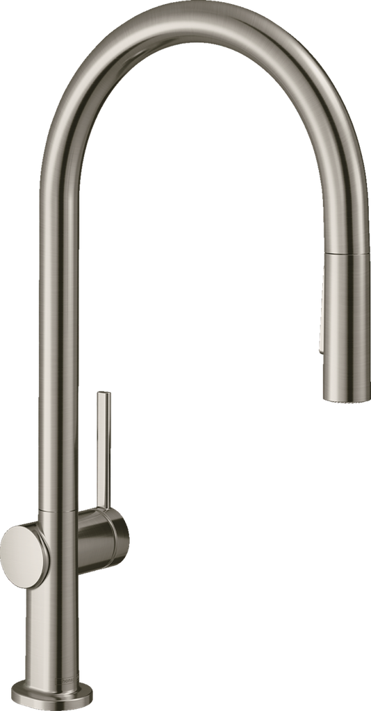 Hansgrohe 72800801 Talis N HighArc O-Style Pull-Down Kitchen Faucet Steel Optic