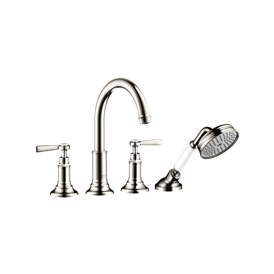 Hansgrohe 16555831 Axor Montreux 4 Hole Roman Tub Set Trim With Lever Handles Polished Nickel