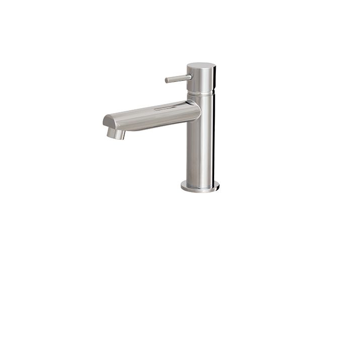 Aquabrass 61044 Volare Straight Small Single Hole Lavatory Faucet Brushed Nickel