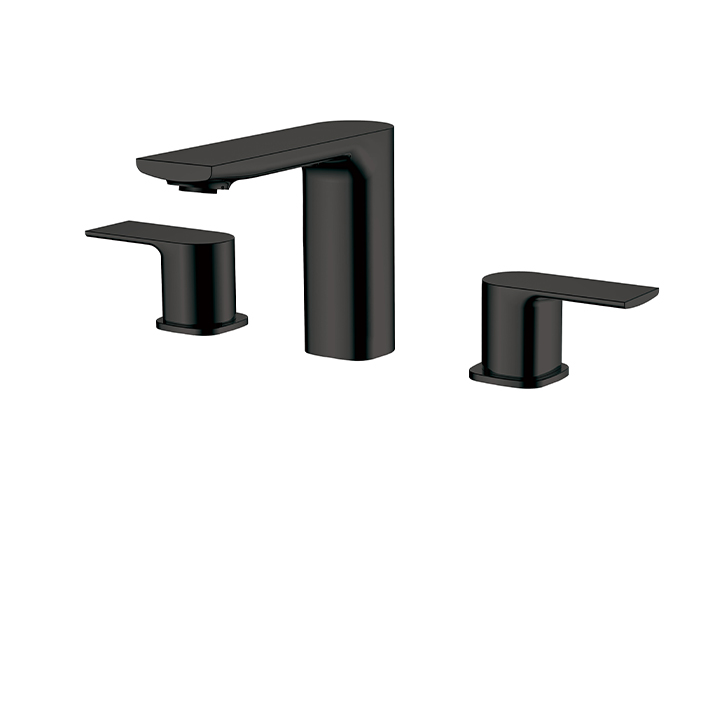 Aquabrass 15016 Midtown Widespread Lav. Faucet 8"Cc Electro Black