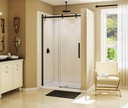 Maax 138996-900-173-000 Halo 44 _-47 x 78 _ in. 8mm Sliding Shower Door for Alcove Installation with Clear glass in Dark Bronze