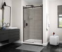 Maax 138996-900-340-000 Halo 44 _-47 x 78 _ in. 8mm Sliding Shower Door for Alcove Installation with Clear glass in Matte Black
