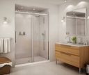 Maax 138997-900-084-000 Halo 56 _-59 x 78 _ in. 8mm Sliding Shower Door for Alcove Installation with Clear glass in Chrome
