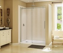 Maax 138997-900-305-000 Halo 56 _-59 x 78 _ in. 8mm Sliding Shower Door for Alcove Installation with Clear glass in Brushed Nickel