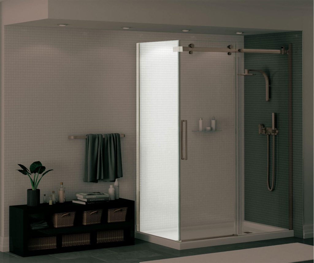 Maax 138998-900-305-000 Halo Return Panel 32 Clear Brushed Nickel