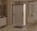 Maax 139395-900-173-000 Halo Return Panel 34 Clear Dark Bronze