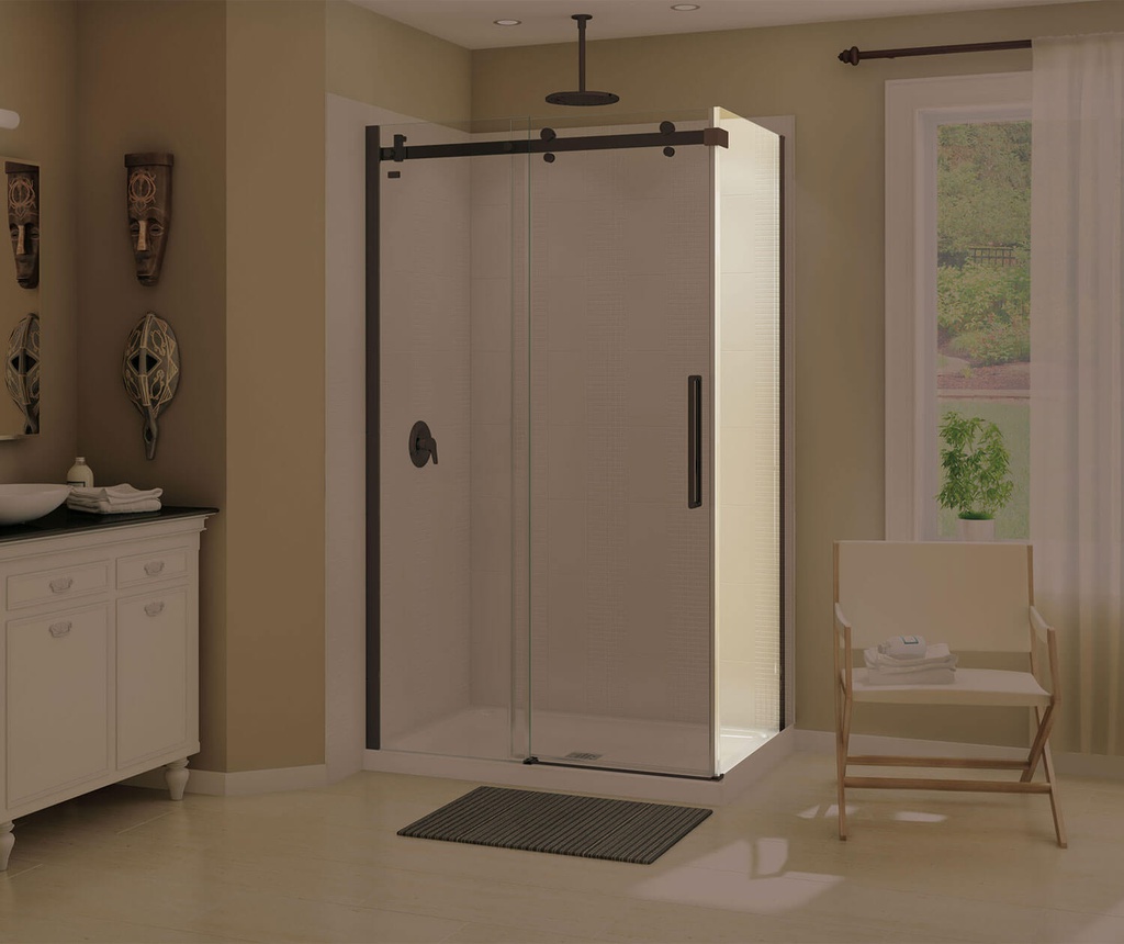 Maax 139396-900-173-000 Halo Return Panel 36 Clear Dark Bronze