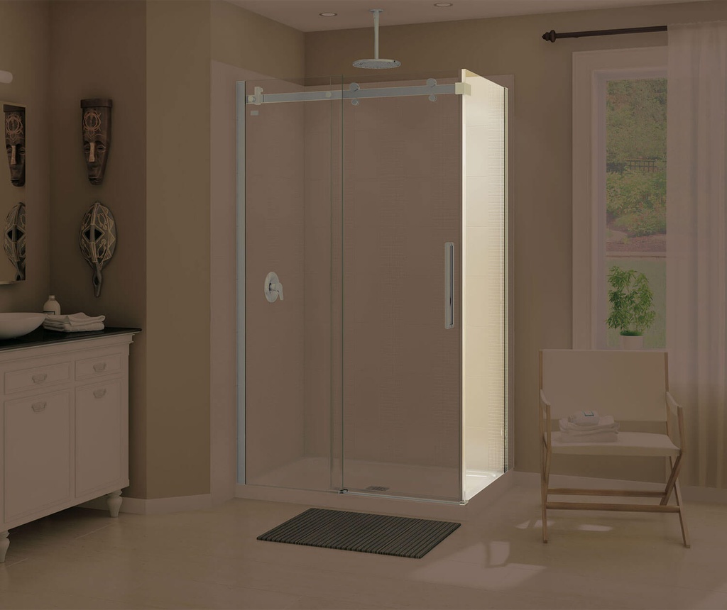 Maax 139396-900-305-000 Halo Return Panel 36 Clear Brushed Nickel