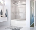 Maax 136270-900-084-000 Duel Tub 56-59 X 59 Clear Chrome