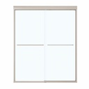 Maax 137669-900-305-103 Aura Shower Door 55-59 X 71 SC Clear Brushed Nickel