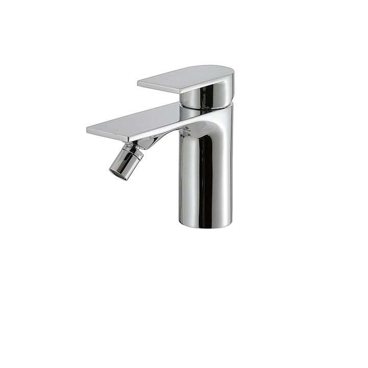 Aquabrass 92024 Alpha Single Hole Bidet With Swivel Spray Brushed Nickel