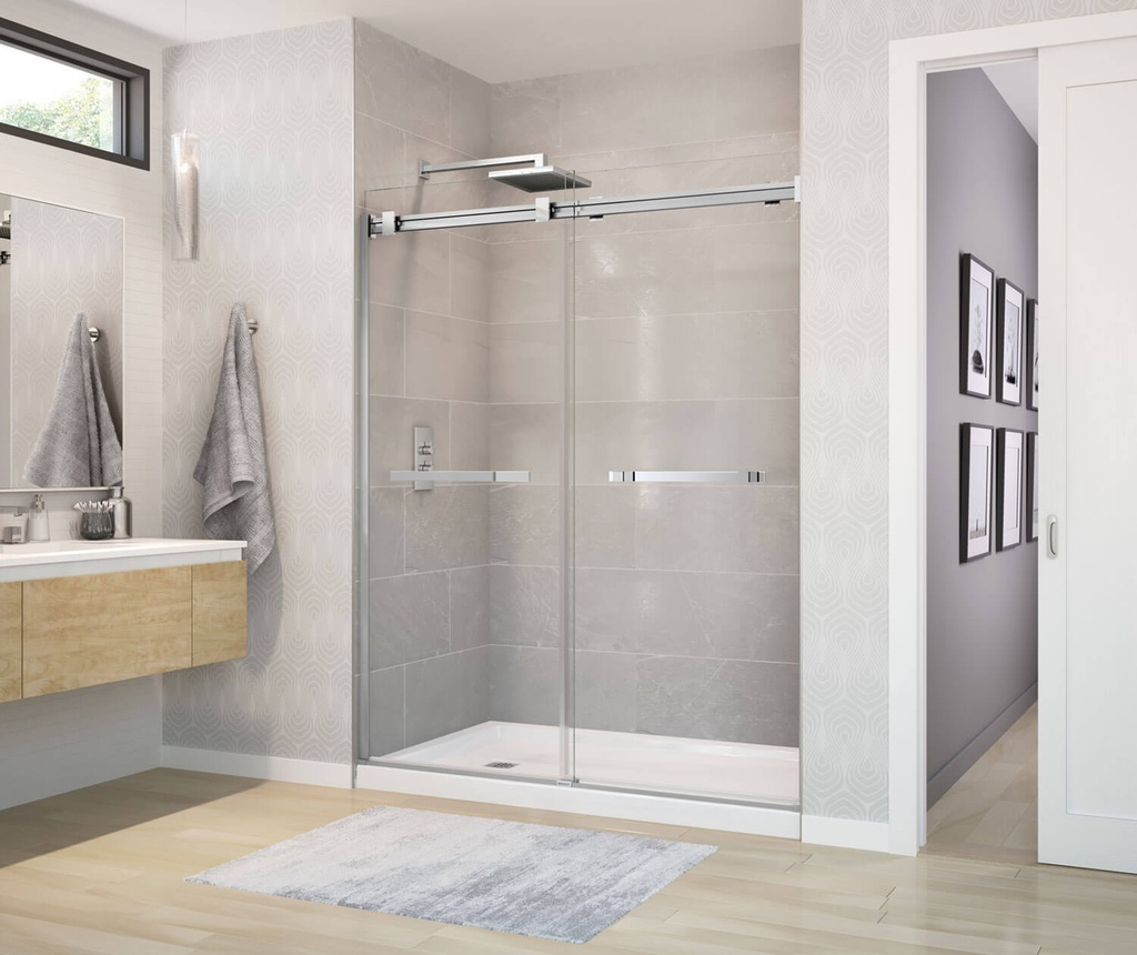 Maax 136272-900-084-000 Duel Shower 56-59 X 74 Clear Chrome