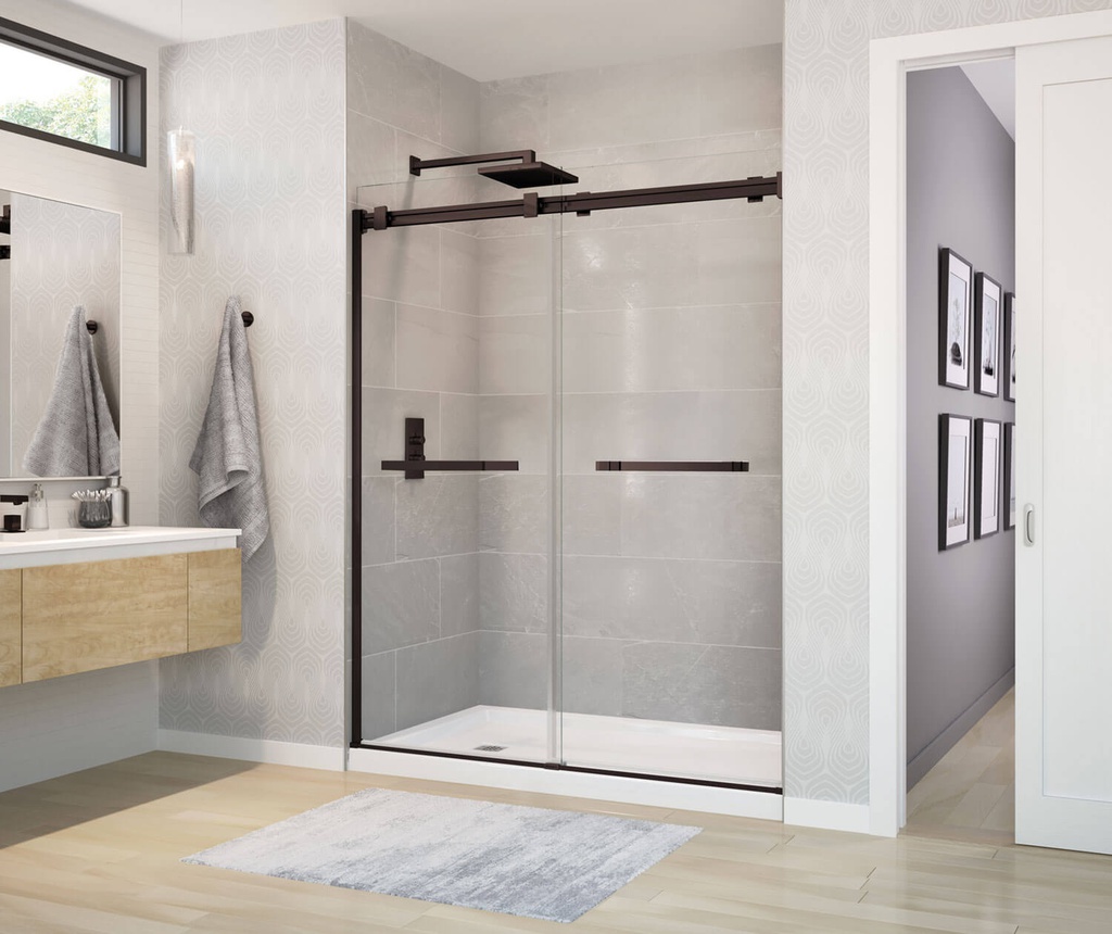 Maax 136272-900-173-000 Duel Shower 56-59 X 74 Clear Dark Bronze