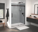 Maax 138762-900-173-000 Inverto 56-59 x 70 _-74 in. 8mm Bypass Shower Door for Alcove Installation with Clear glass in Dark Bronze