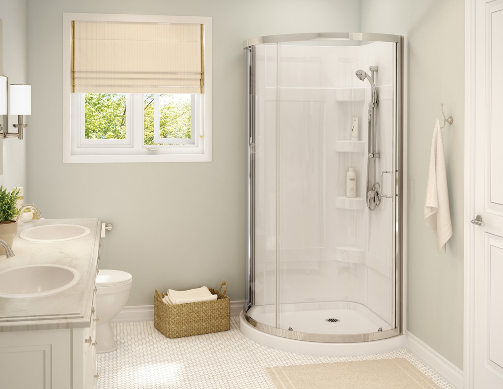 Maax 300001-000-001-103 Cyrene Shower Kit Chrome White