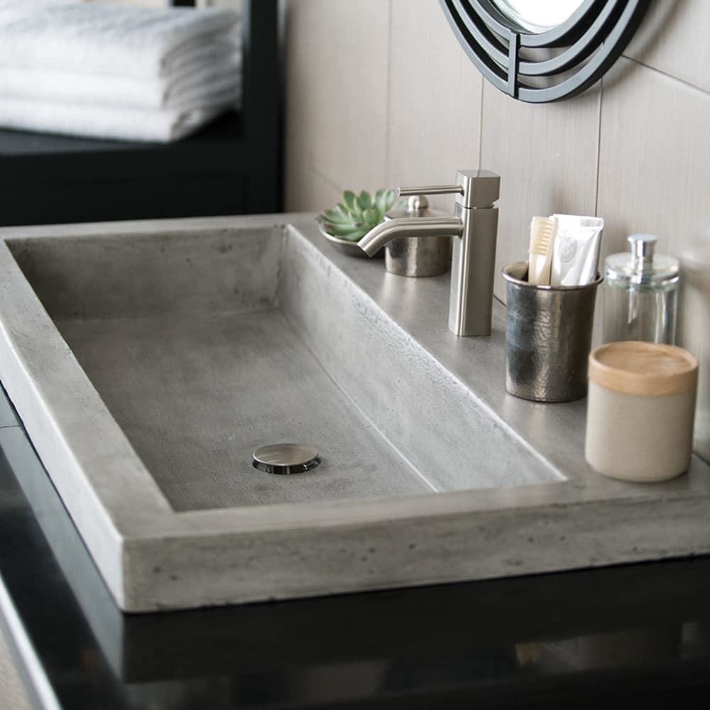 Native Trails NSL3619-AX Trough 3619 in Ash No Faucet Holes