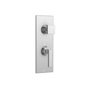 Aquabrass S9384 B Jou Square Trim Set For Thermostatic Valve 12123 3 Way 1 Function At A Time Polished Chrome