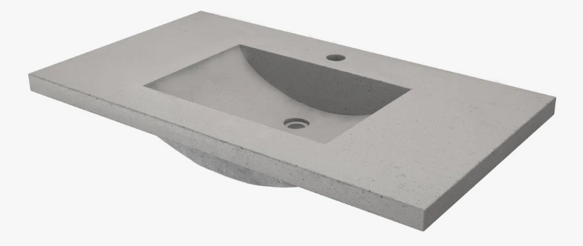 Native Trails NSVNT36-A1 36" Palomar Vanity Top in Ash Single Faucet Hole