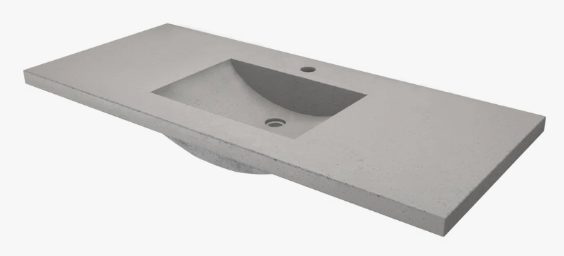 Native Trails NSVNT48-A1 48" Palomar Vanity Top in Ash Single Faucet Hole