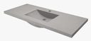 Native Trails NSVNT48-A1 48" Palomar Vanity Top in Ash Single Faucet Hole