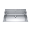 Kindred BSL2233-9-4 Brookmore Single Bowl Top Mount Stainless Steel Kitchen Sink
