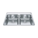 Kindred CDLA3322-8-1CB Creemore Drop In Double Bowl Stainless Steel Kitchen Sink