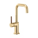 Brizo 61065LF-PGLHP Odin Bar Faucet with Square Spout Less Handle Polished Gold