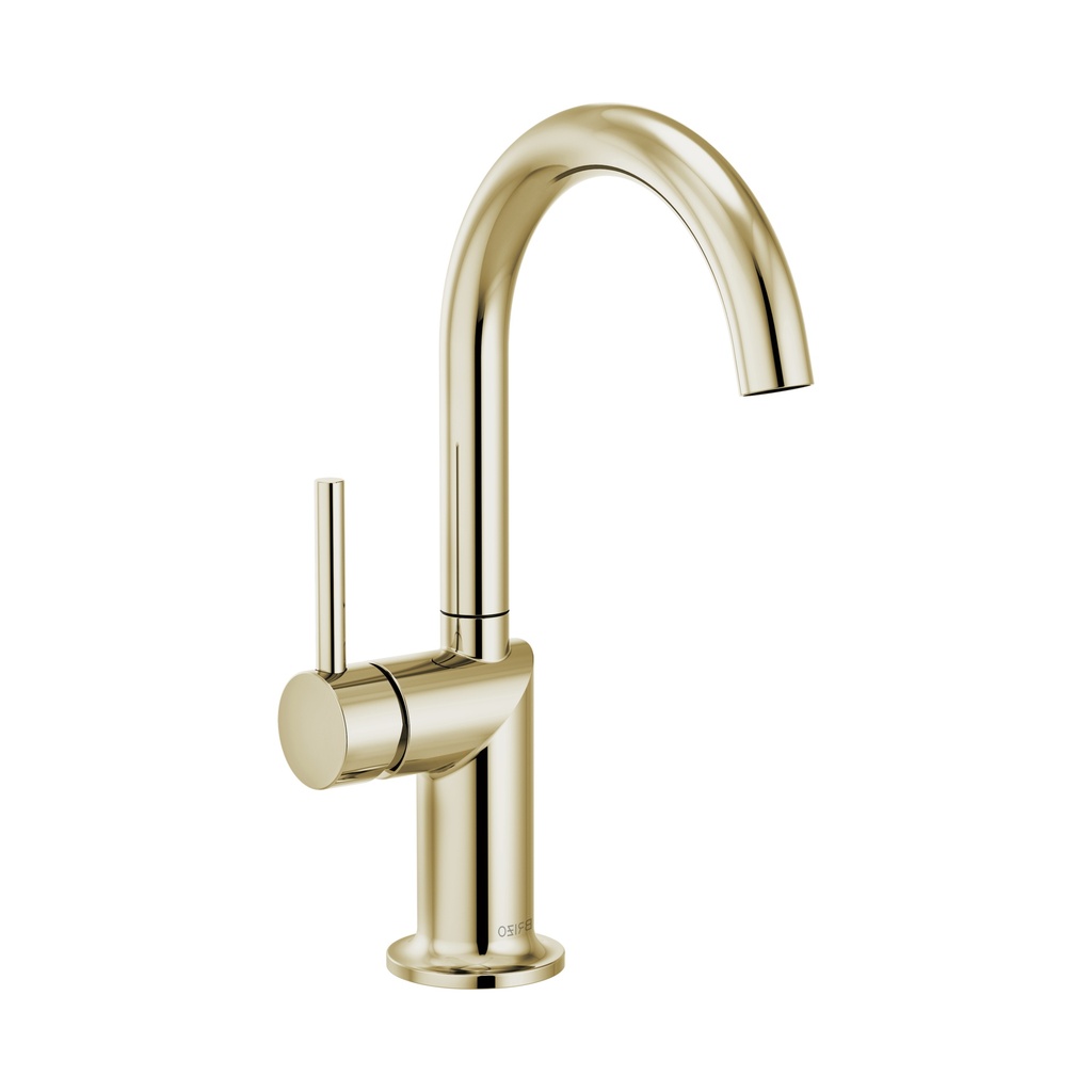 Brizo 61075LF-PNLHP Odin Bar Faucet with Arc Spout Less Handle Polished Nickel