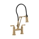 Brizo 62274LF-GL Rook Articulating Bridge Faucet Luxe Gold