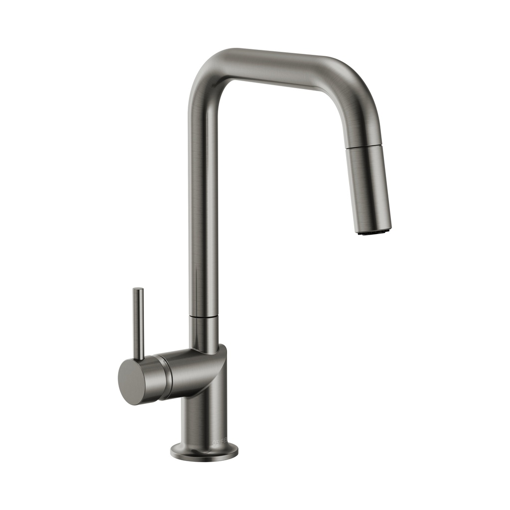 Brizo 63065LF-SLLHP Odin Square Pull-Down Kitchen Faucet Less Handle Luxe Steel